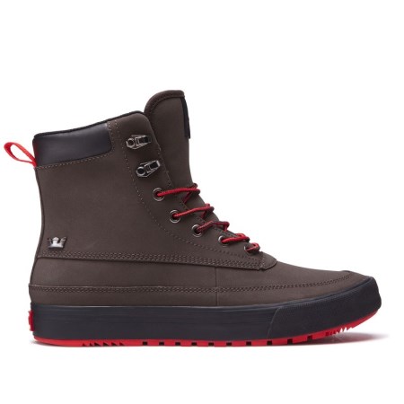 Supra Oakwood Mens High Tops Shoes Chocolate UK 21YSB